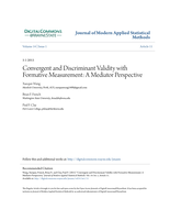 Convergent and discriminant validity with formative measurement: A mediator perspective