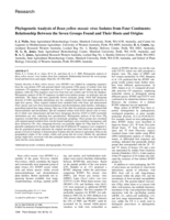 Phylogenetic analysis of Bean yellow mosaic virus isolates from four continents: Relationship between the seven groups found and their hosts and origins