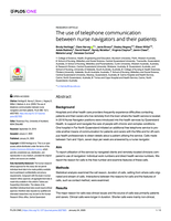 The use of telephone communication between nurse navigators and their patients