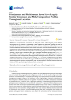 Primiparous and multiparous sows have largely similar colostrum and milk composition profiles throughout lactation