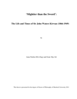 Mightier than the sword: The life and times of Sir John Waters Kirwan 1866-1949