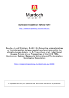 Competing understandings of the intersection between society and environment in the climate change debate