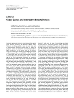 Cyber games and interactive entertainment (editorial)