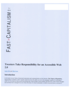 Community Accessibility: Tweeters take responsibility for an accessible web 2.0