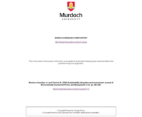 Sustainability integration and assessment