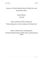 Policymaking prior to decision-making in the Digital Age