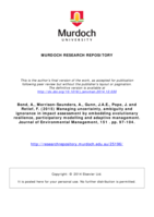 Managing uncertainty, ambiguity and ignorance in impact assessment by embedding evolutionary resilience, participatory modelling and adaptive management