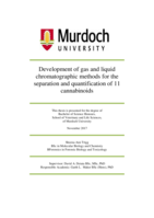 Development of gas and liquid chromatographic methods for theseparation and quantification of 11 cannabinoids