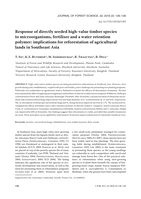 Response of directly seeded high-value timber species to microorganisms, fertiliser and a water retention polymer: Implications for reforestation of agricultural lands in Southeast Asia