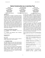 Game construction as a learning tool