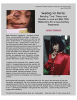 Waiting for Karila: Bending time, theory and gender in Java and Bali (With reflections for a documentary treatment)