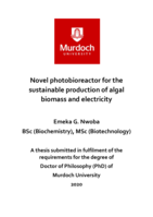 Novel photobioreactor for the sustainable production of algal biomass and electricity