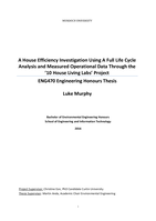 A house efficiency investigation using a full life cycle analysis and measured operational data through the ’10 house Living Labs’ project