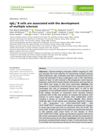IgG 3 + B cells are associated with the development of multiple sclerosis