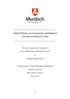 Control of Botrytis cinerea on post-harvested blueberry (Vaccinium corymbosum L.) fruit