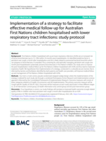 Implementation of a strategy to facilitate effective medical follow-up for Australian First Nations children hospitalised with lower respiratory tract infections: Study protocol