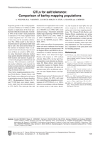 QTLs for salt tolerance: Comparison of barley mapping populations