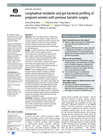 Longitudinal metabolic and gut bacterial profiling of pregnant women with previous bariatric surgery