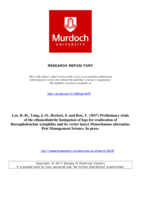 Preliminary trials of the ethanedinitrile fumigation of logs for eradication of Bursaphelenchus xylophilus and its vector insect Monochamus alternatus