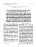 Population structure of Australian isolates of Streptococcus suis
