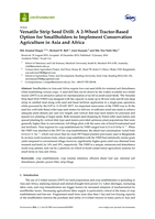 Versatile strip seed drill: A 2-wheel tractor-based option for smallholders to implement conservation agriculture in Asia and Africa