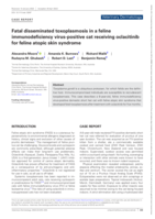 Fatal disseminated toxoplasmosis in a feline immunodeficiency virus‐positive cat receiving oclacitinib for feline atopic skin syndrome