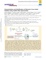 Characterization and identification of dityrosine cross-linked peptides using tandem mass spectrometry
