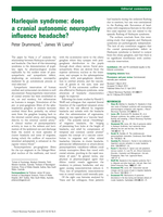Harlequin syndrome: Does a cranial autonomic neuropathy influence headache?