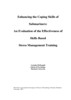 Enhancing the coping skills of submariners: an evaluation of the effectiveness of skills based stress management training
