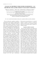 Ecology of orchids in urban bushland reserves – can orchids be used as indicators of vegetation condition?