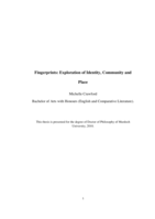 Fingerprints: exploration of identity, community and place