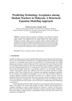 Predicting technology acceptance among student teachers in Malaysia: A structural equation modeling approach