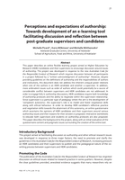 Perceptions and expectations of authorship: Towards development of an e-learning tool facilitating discussion and reflection between post-graduate supervisors and candidates