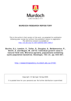 Individual growth rates in natural field vole, Microtus agrestis, populations exhibiting cyclic population dynamics