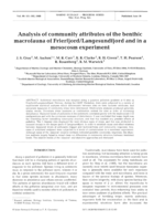 Analysis of community attributes of the benthic macrofauna of Frierfjord/Langesundfjord and in a mesocosm experiment