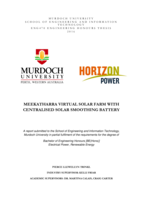 Meekatharra virtual solar farm with centralised solar smoothing battery