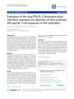 Evaluation of the dual IFNγ/IL-2 fluorospot-assay with flow cytometry for detection of HLA-restricted HIV-specific T-cell responses in HIV controllers