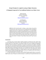 Design principles for applied learning in higher education: A pedagogical approach for Non-traditional students in an online course