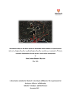 Movement ecology of the three species of threatened black cockatoo (Calyptorhynchus latirostris, Calyptorhynchus baudinii, Calyptorhynchus banksii naso) endemic to Western Australia: Implications for the species’ conservation management