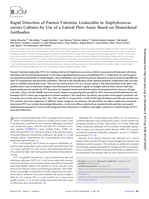 Rapid detection of Panton-Valentine Leukocidin in Staphylococcus aureus cultures by use of a lateral flow assay based on monoclonal antibodies