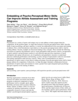 Embedding of psycho-perceptual-motor skills can improve athlete assessment and training programs