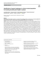 Identification of superior haplotypes in a diverse natural population for breeding desirable plant height in soybean