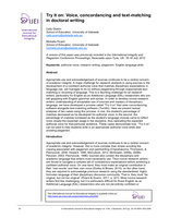 Try it on: Voice, concordancing and text-matching in doctoral writing