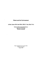 Plants and the environment