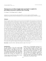 Maintenance of villous height and crypt depth in piglets by providing continuous nutrition after weaning