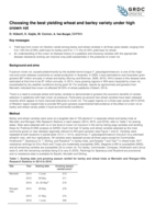 Choosing the best yielding wheat and barley variety under high crown rot