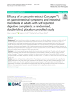 Efficacy of a curcumin extract (Curcugen™) on gastrointestinal symptoms and intestinal microbiota in adults with self-reported digestive complaints: a randomised, double-blind, placebo-controlled study