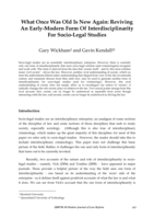 What once was old is new again: Reviving an early-modern form of interdisciplinarity for socio-legal studies