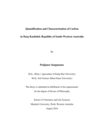 Quantification and characterisation of carbonin deep kaolinitic regoliths of South-Western Australia
