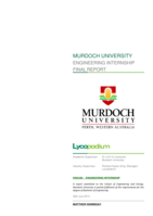 Engineering internship final report: Lycopodium
